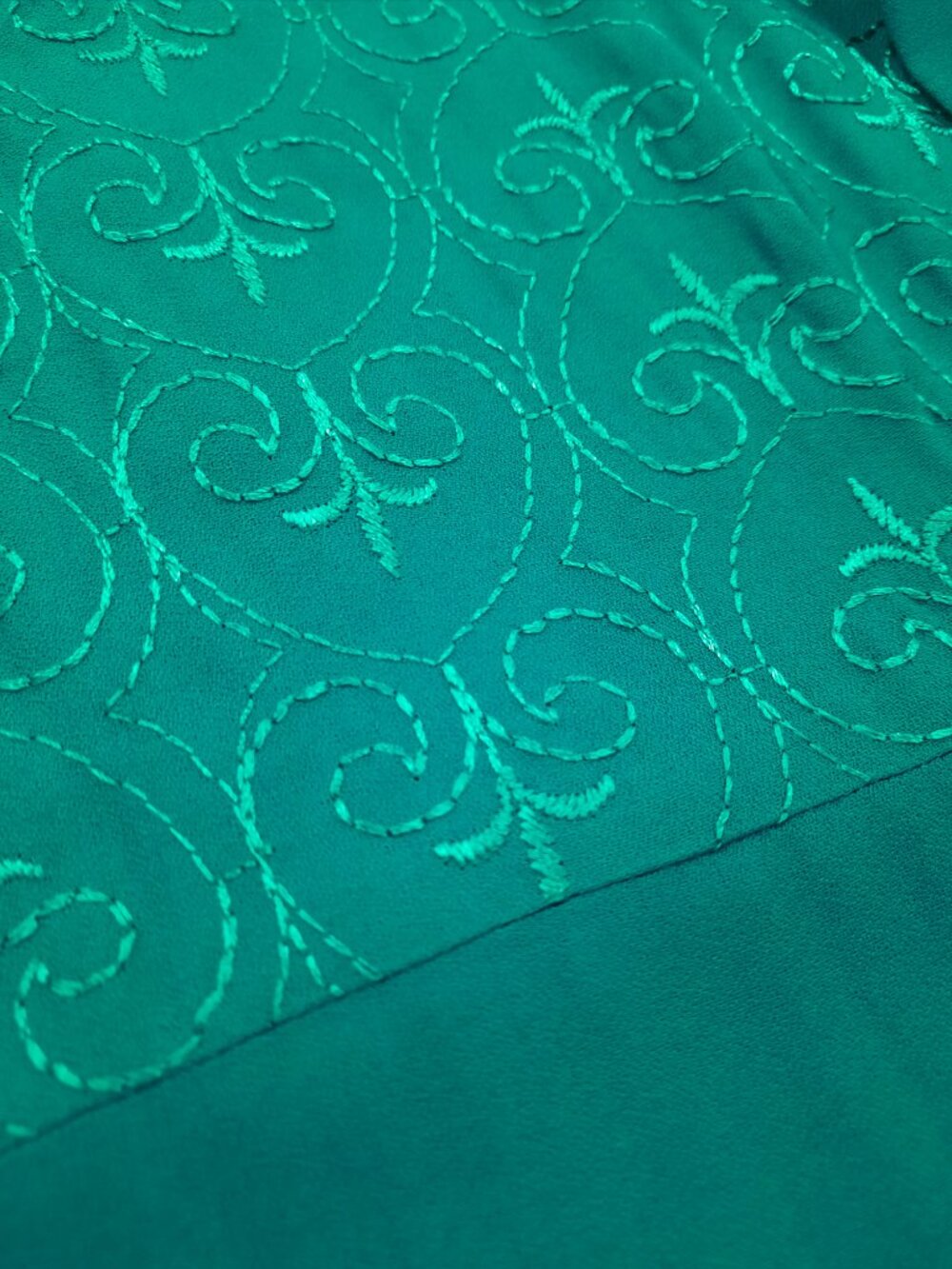 Vtg 80s long sleeve embroidered dress - Carol Anderson brand - Picture 9 of 12